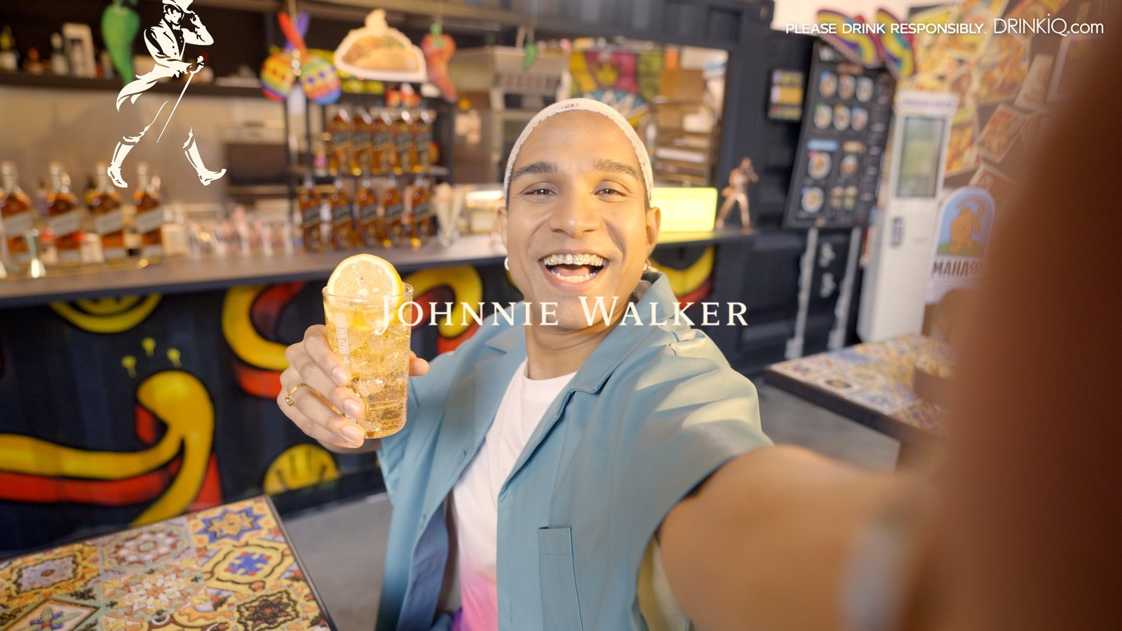 Yung Raja holding High Ball drink